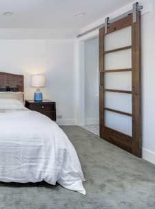 Hotel room barn door